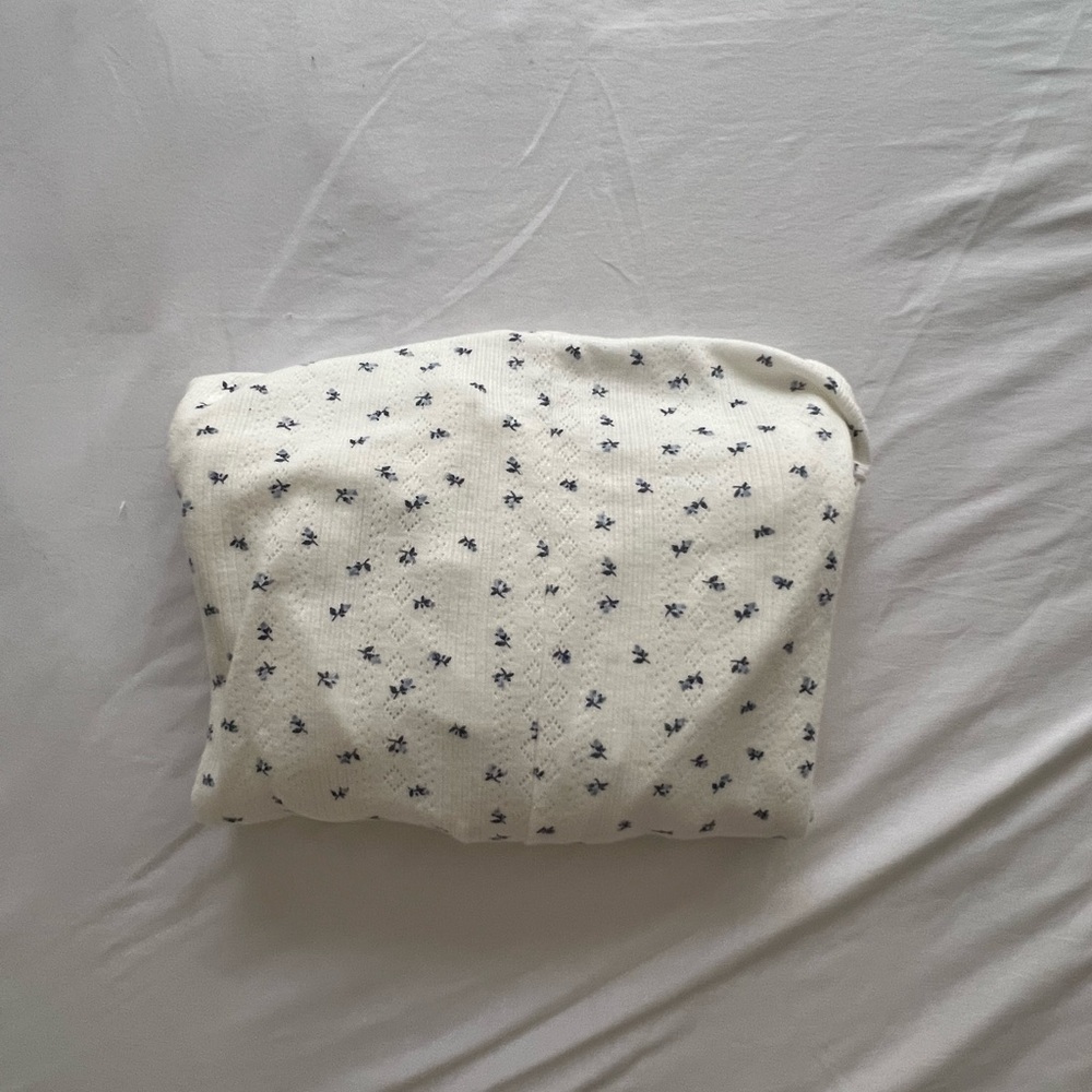 Garage Cream Jumpsuit with Navy Floral Pattern